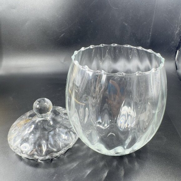 Princess House Optic Clear Glass Apothecary Jar Canister Container Vintage Decor - Picture 13 of 14